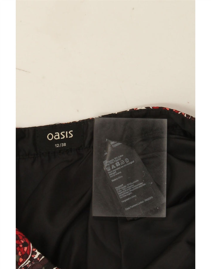 Fusta mini pentru femei Oasis UK 12 Medium W28 Poliester Paisley multicolor