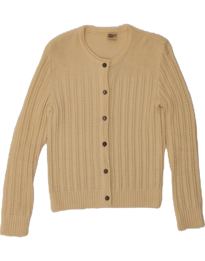DISTLER Womens Cardigan Sweater UK 12 Medium Beige Virgin Wool Vintage Distler and Second-Hand Distler from Messina Hembry 