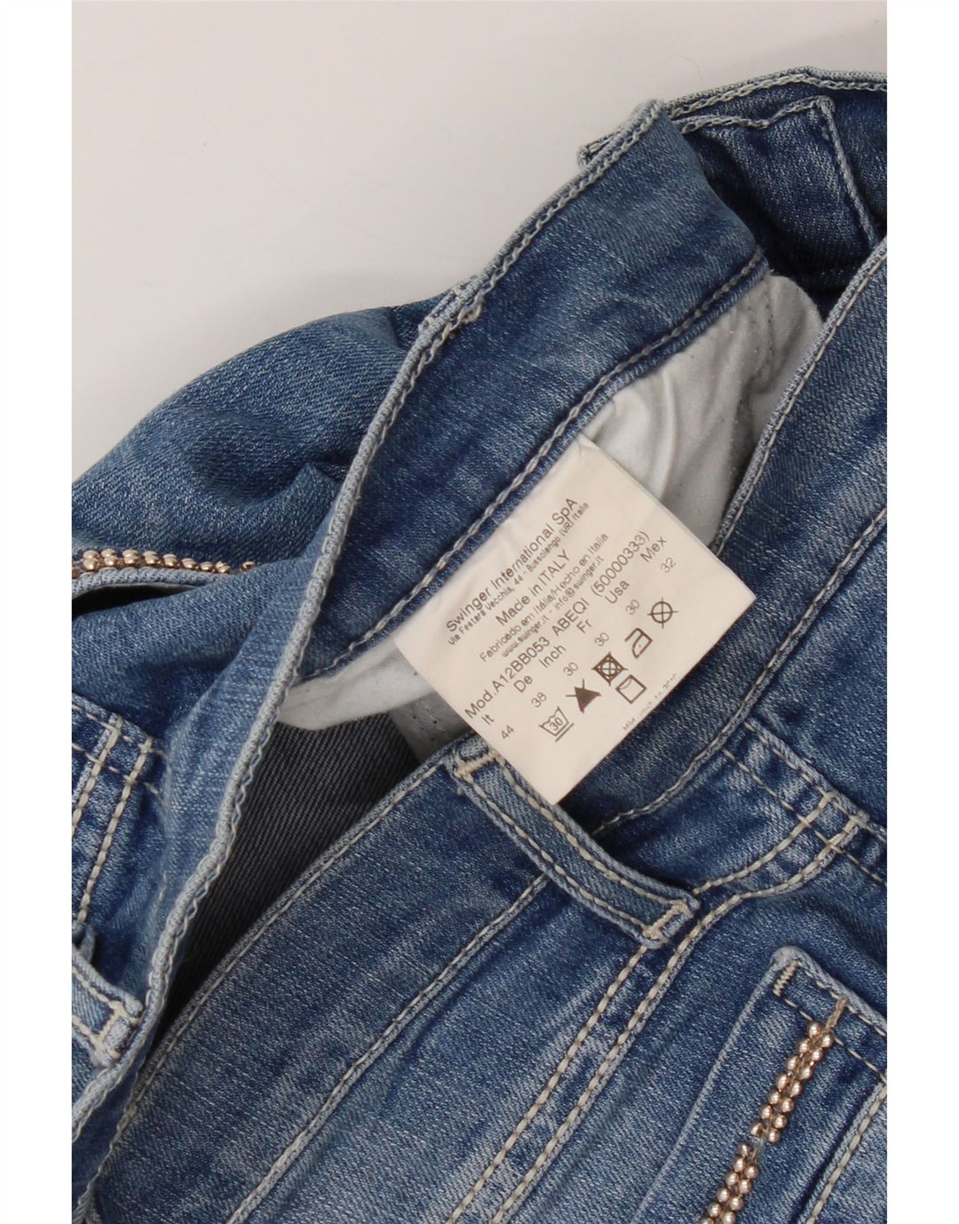 ROCCOBAROCCO Womens Straight Jeans IT 44 Medium W28 L31 Blue Cotton Vintage Roccobarocco and Second-Hand Roccobarocco from Messina Hembry 