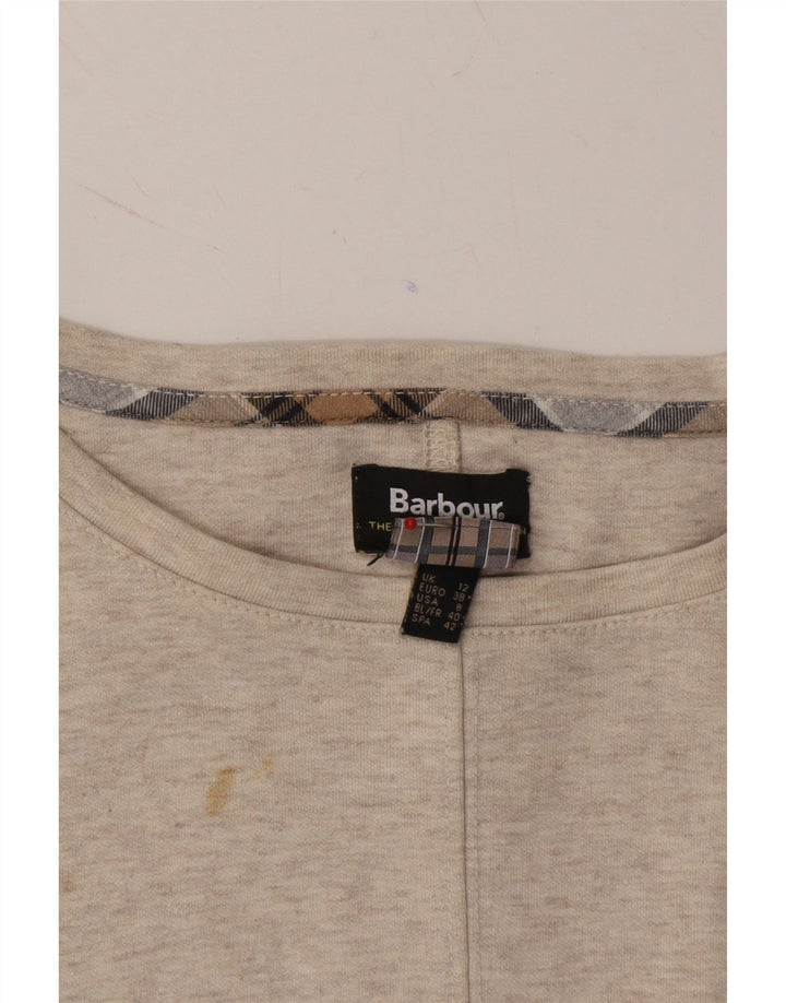 BARBOUR Womens Top Long Sleeve UK 12 Medium Beige Cotton Vintage Barbour and Second-Hand Barbour from Messina Hembry 