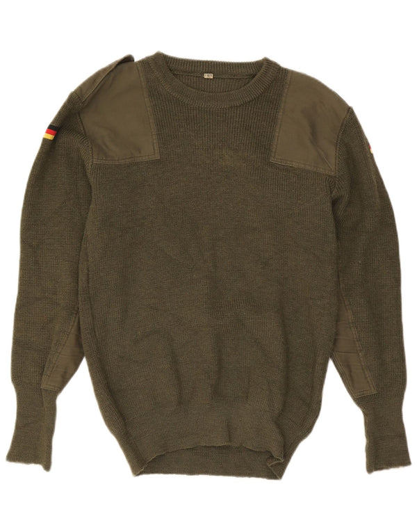 Vintage Mens Crew Neck Jumper Sweater IT 48 Small Green Army