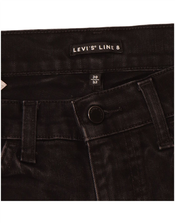 Blugi Levi's pentru femei Line 8 Slim W30 L32 bumbac negru