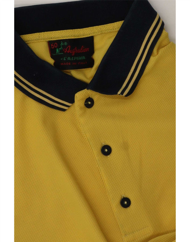 AUSTRALIAN L'ALPINA Tricou polo pentru bărbați Poliester galben mediu