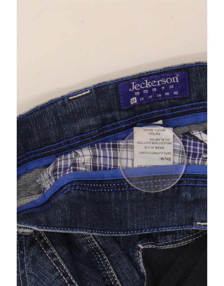 Blugi subțiri pentru femei Jeckerson W33 L31 Bumbac albastru