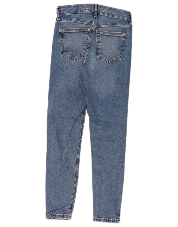 Topshop Blugi skinny pentru femei UK 8 Small W26 L25 Blue Bumbac