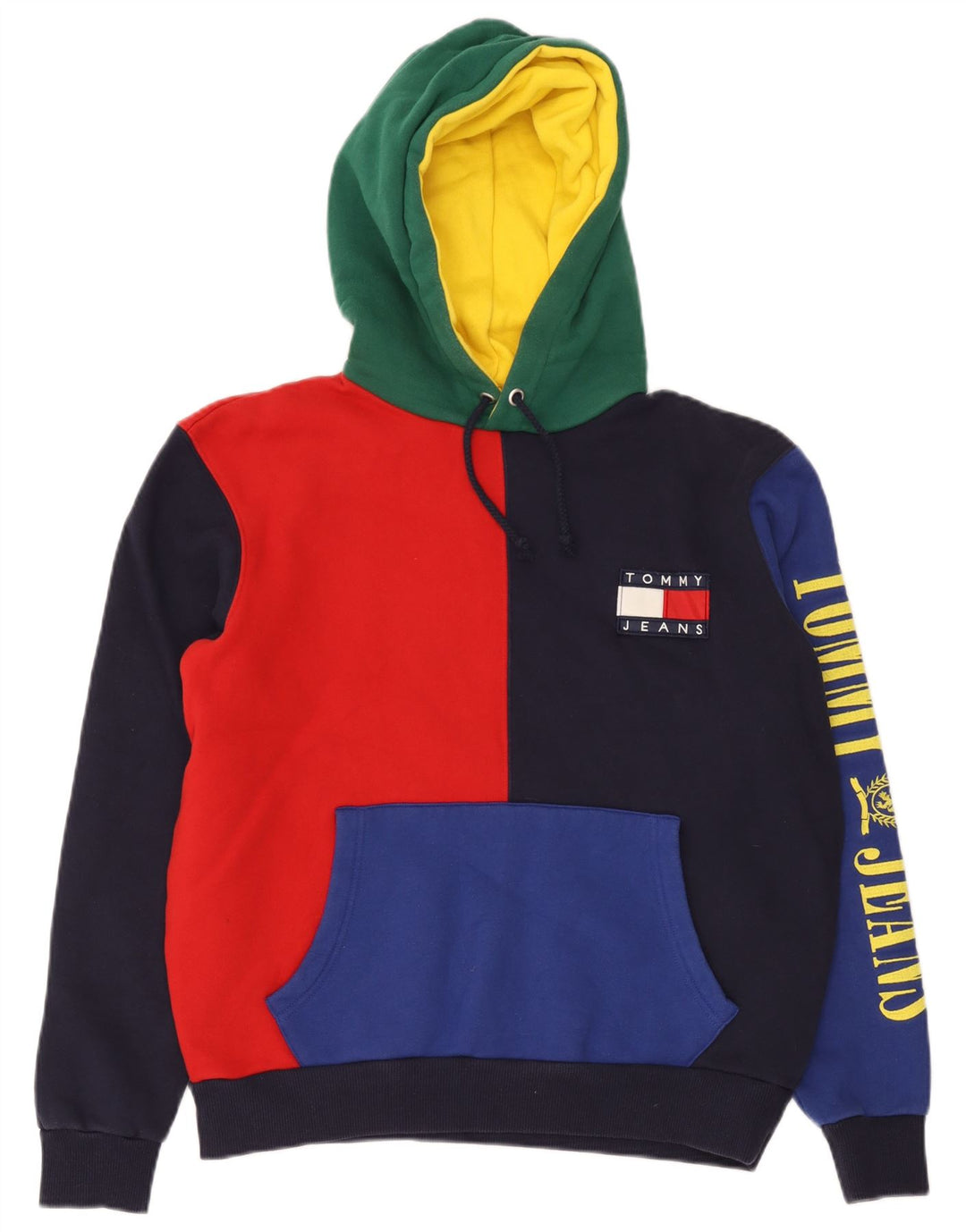 Hanocă grafică Tommy Hilfiger pentru bărbați. Pulover mediu multicolor, bloc de culoare