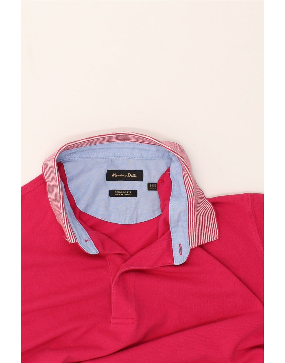 MASSIMO DUTTI Mens Regular Fit Polo Shirt XL Pink Cotton | Vintage Massimo Dutti | Thrift | Second-Hand Massimo Dutti | Used Clothing | Messina Hembry 