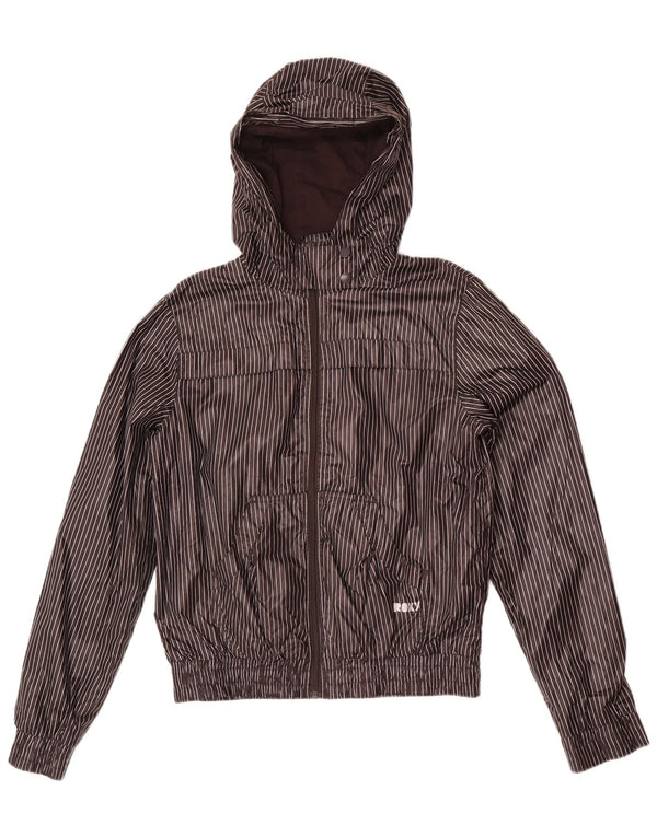 Jachetă de trening cu glugă Roxy pentru femei UK 18 XL poliester cu dungi gri