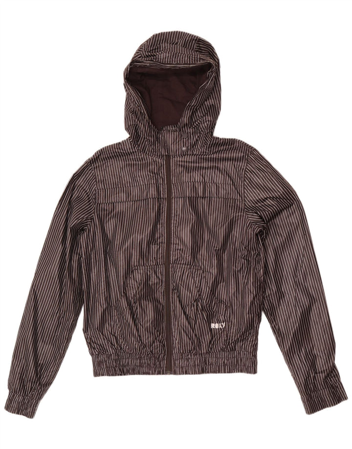 Jachetă de trening cu glugă Roxy pentru femei UK 18 XL poliester cu dungi gri