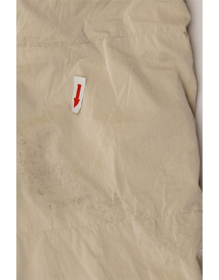 Gilet căptușit cu paragate supradimensionat pentru femei Zara UK 10, mic, bej, poliester
