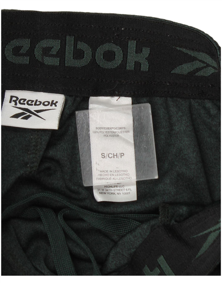 Pantaloni scurti sport pentru bărbați Reebok, poliester cu pături verzi mici