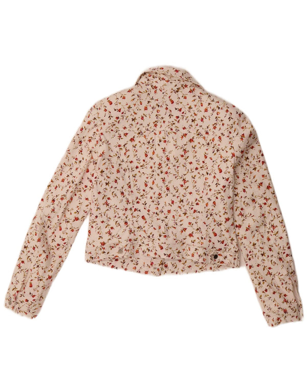 Smashed Lemon Jachetă Bomber pentru femei UK 10, Bumbac Floral Alb Mic