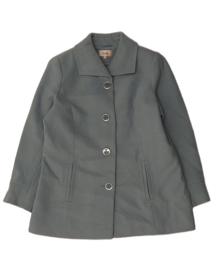 Jachetă pentru femei CLASSIC cu 4 nasturi, UK 18 XL, poliester albastru