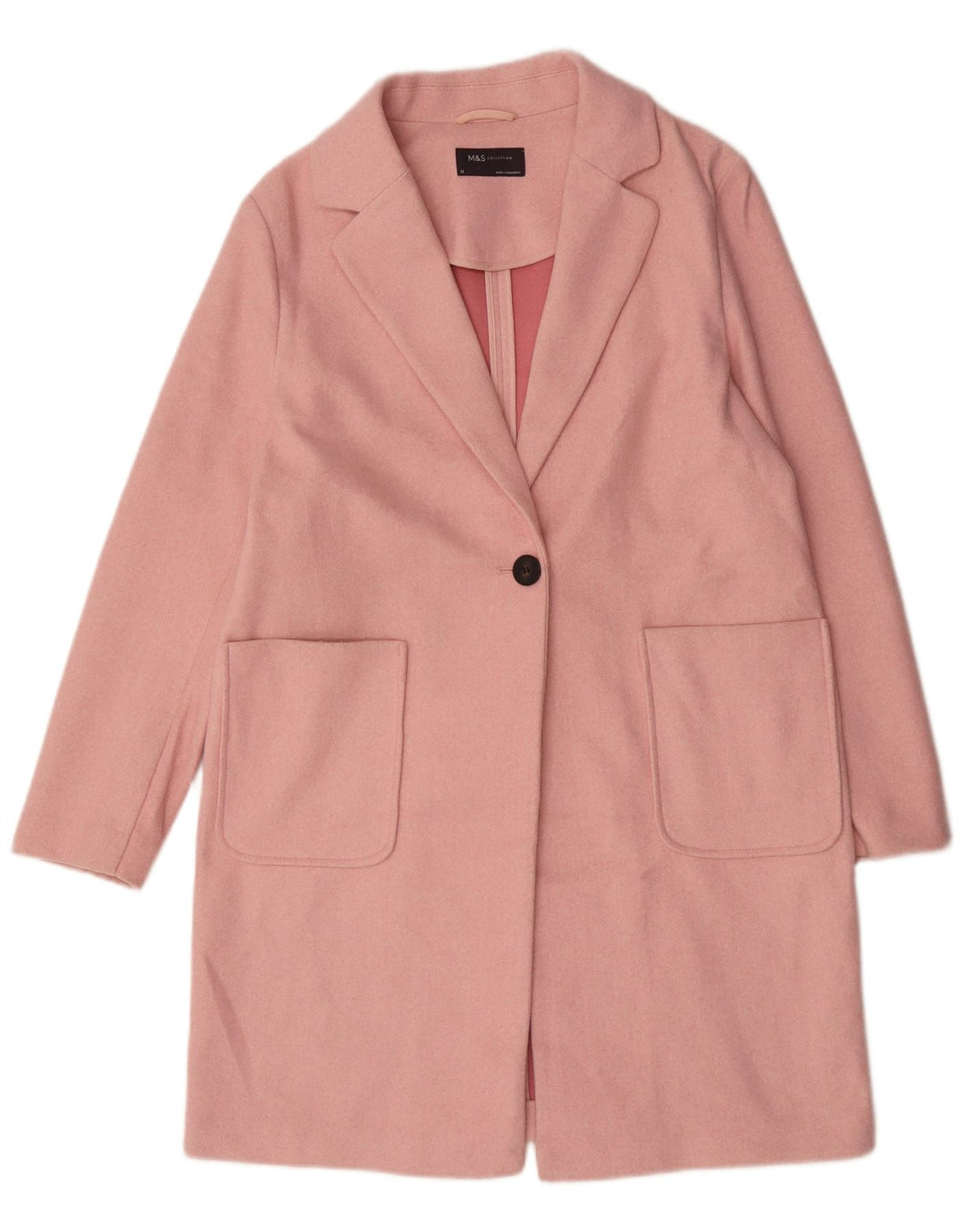 Palton pentru femei Marks & Spencer UK 12 Poliester roz mediu