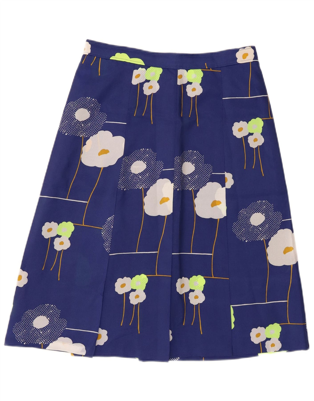 Fustă A-Line Vintage pentru femei W28 Medium Blue Floral