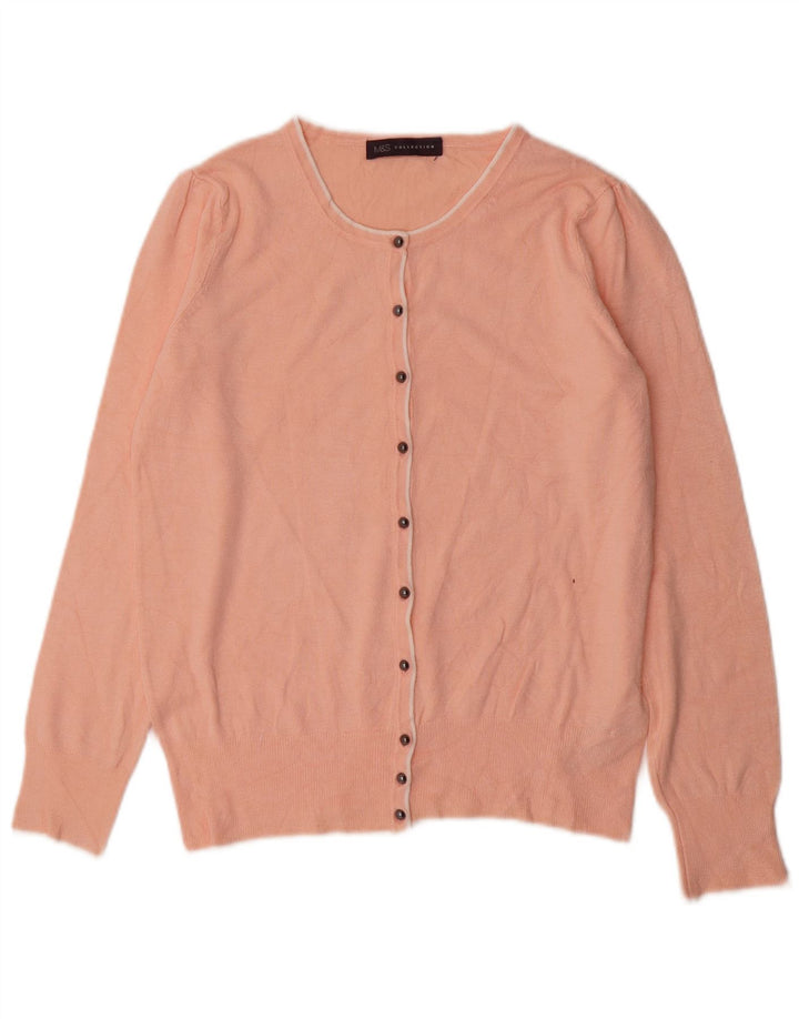 Pulover cardigan pentru femei Marks & Spencer UK 12 Medium Pink Viscose