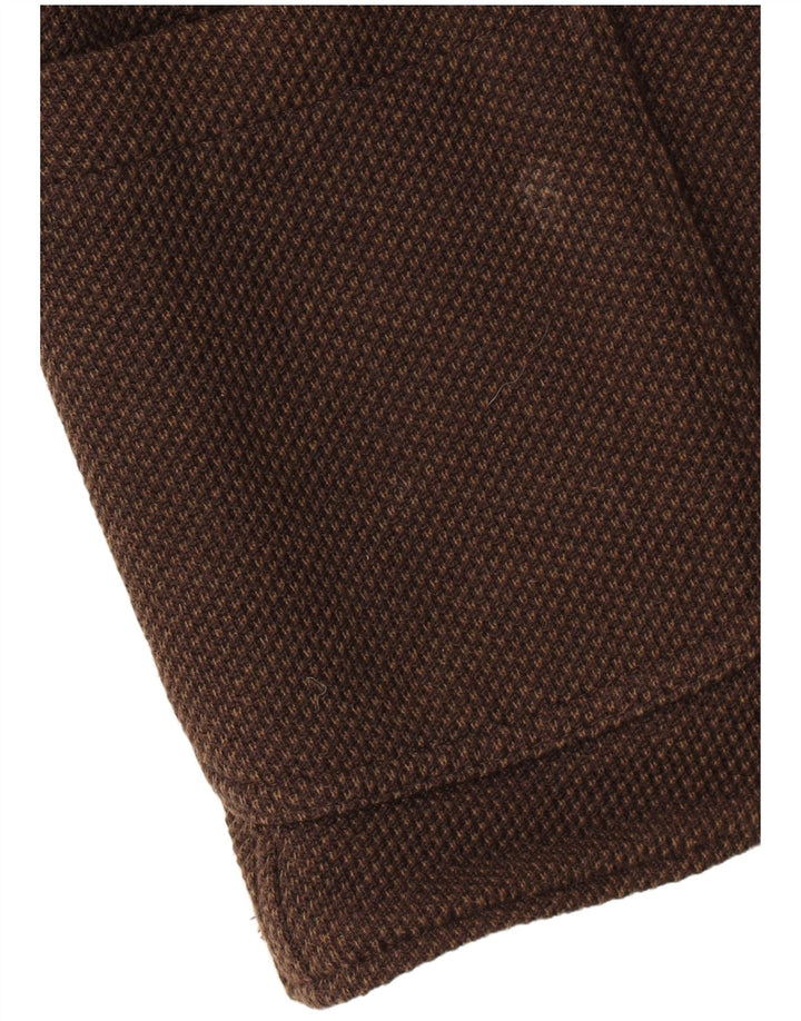 Massimo Dutti Jachetă pentru bărbați cu 2 nasturi, UK 42 XL, bumbac maro