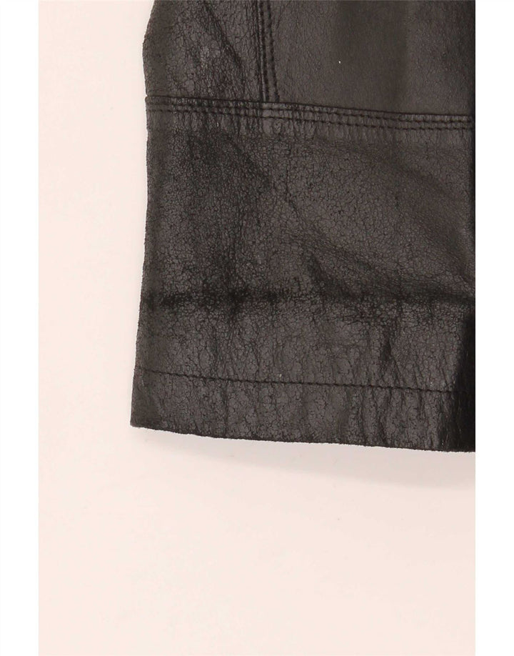 J.J.Scott Jachetă din piele cu 2 nasturi pentru femei IT 46 Large Black