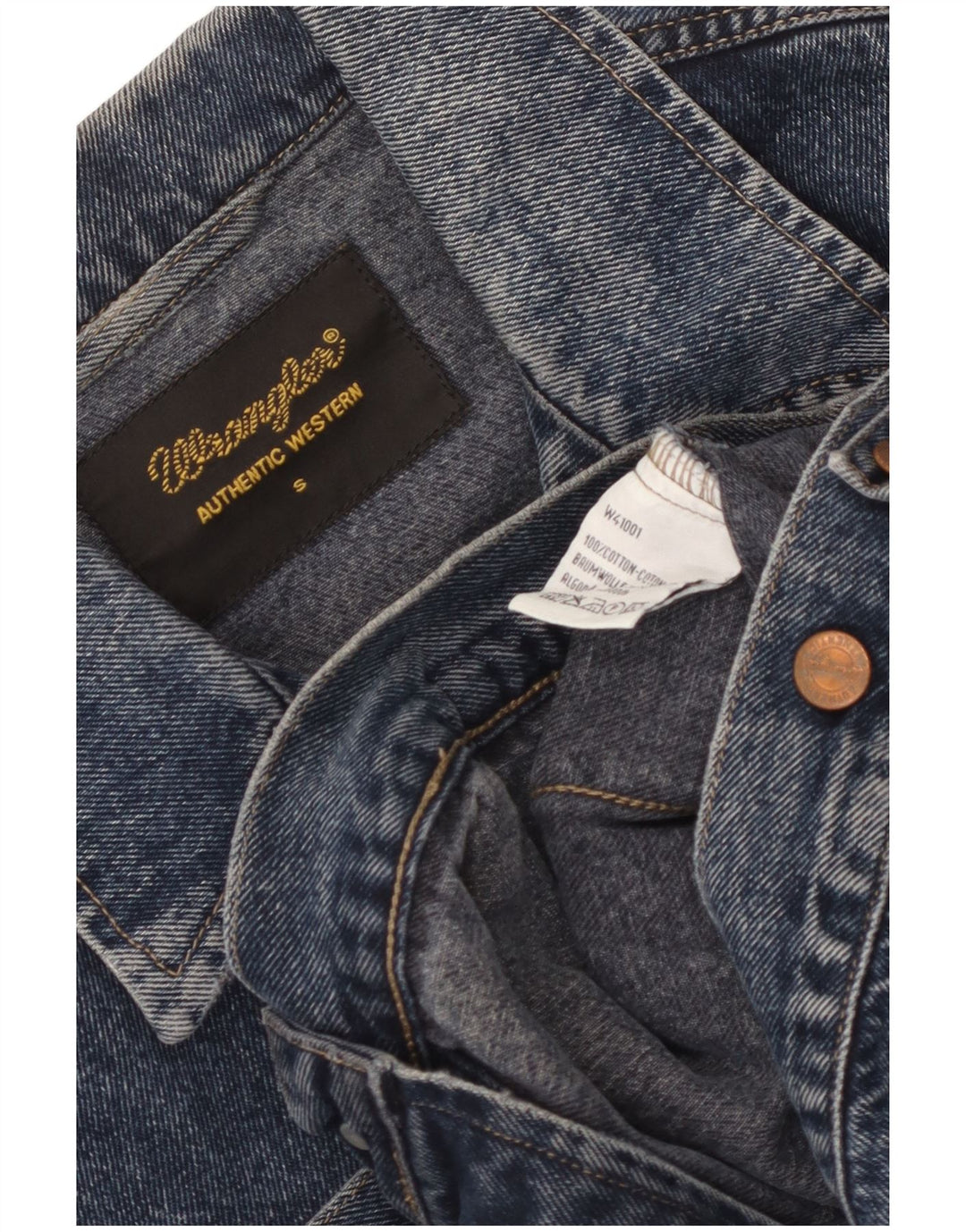 Jachetă de blugi pentru bărbați Wrangler UK 36 Bumbac albastru mic