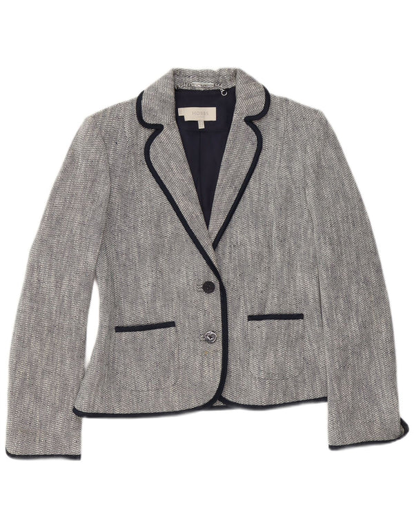 Jachetă Hobbs pentru femei, cu 2 nasturi, UK 10, bumbac, albastru bleumarin
