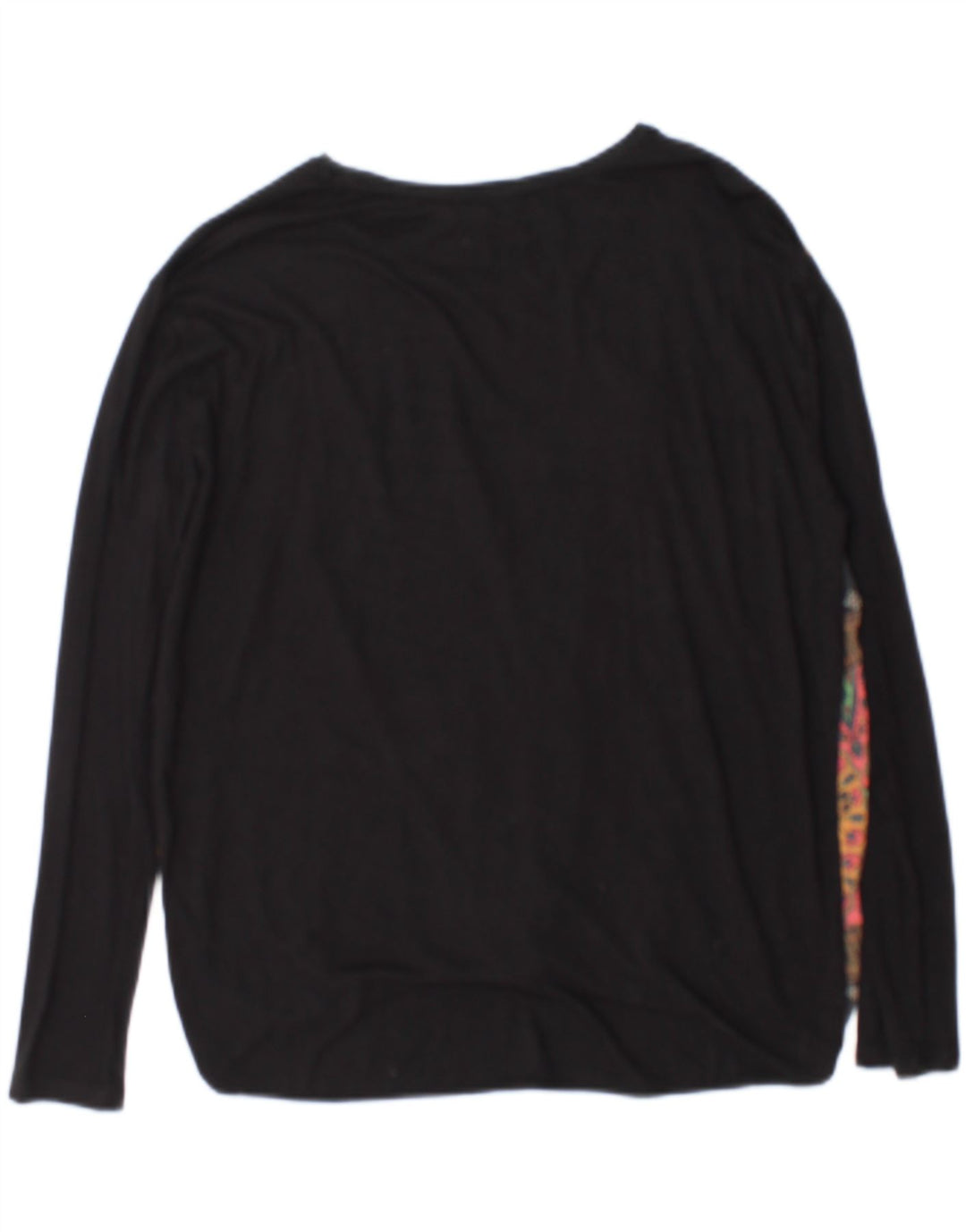 Top pentru femei Desigual cu mânecă lungă UK 14 Medium Black Floral Viscose