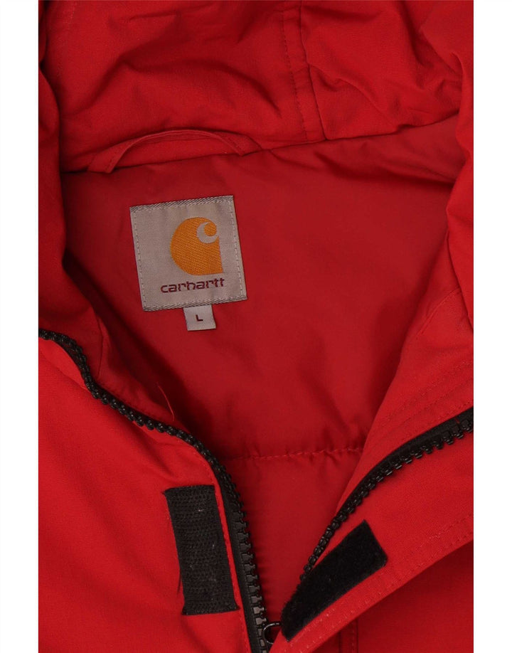 Jachetă căptușită cu glugă pentru bărbați Carhartt UK 40, mare, roșu, nailon