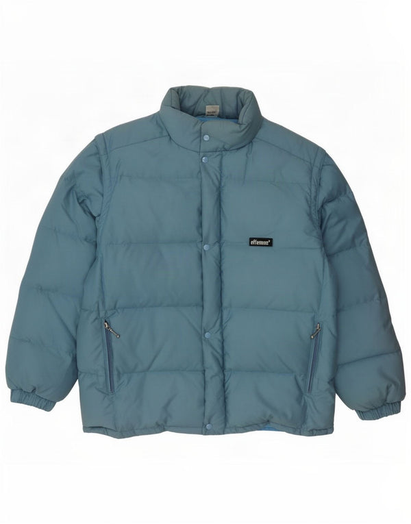 Effemme Jachetă căptușită pentru bărbați, cu glugă, ajustată, IT 46 Small Blue Cotton
