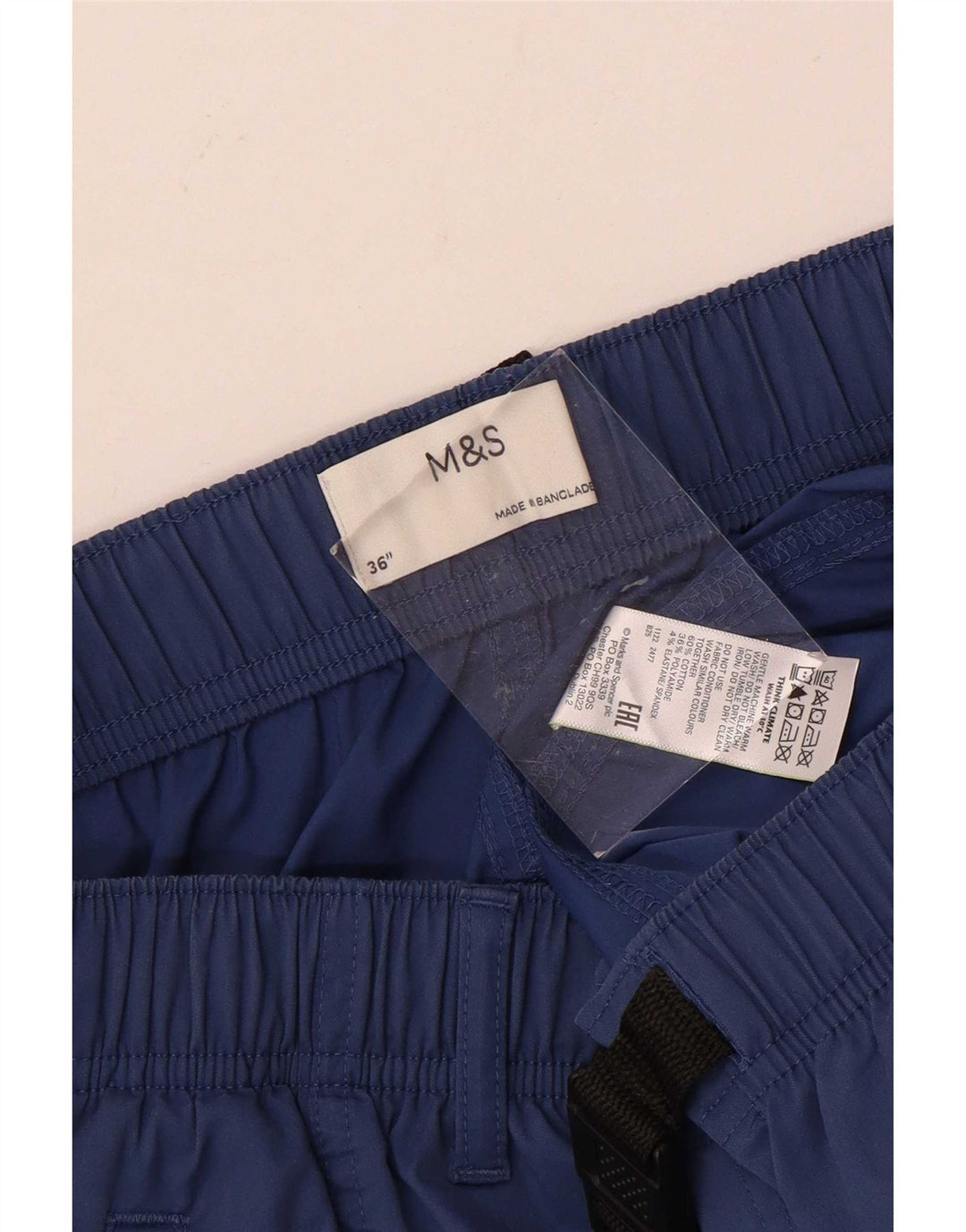 Pantaloni scurți cargo pentru bărbați Marks & Spencer W36, mare, albastru, bumbac