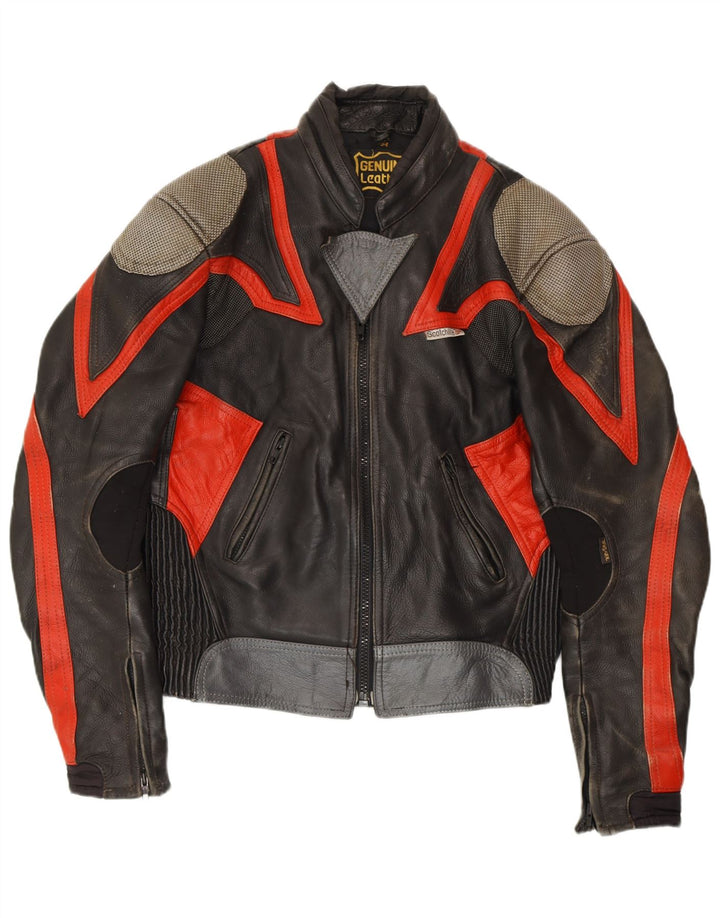 SCOTCHLITE 3M Jachetă Bomber Bărbați IT 54 2XL Piele Neagră Colorblock
