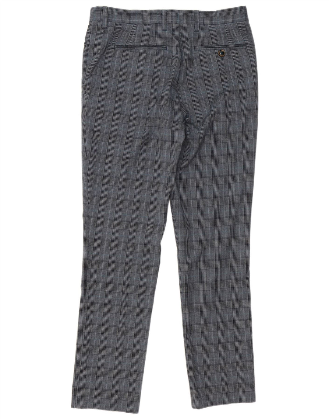 Pantaloni de costum pentru bărbați Ted Baker, slim, L32 L31, poliester cu carouri gri