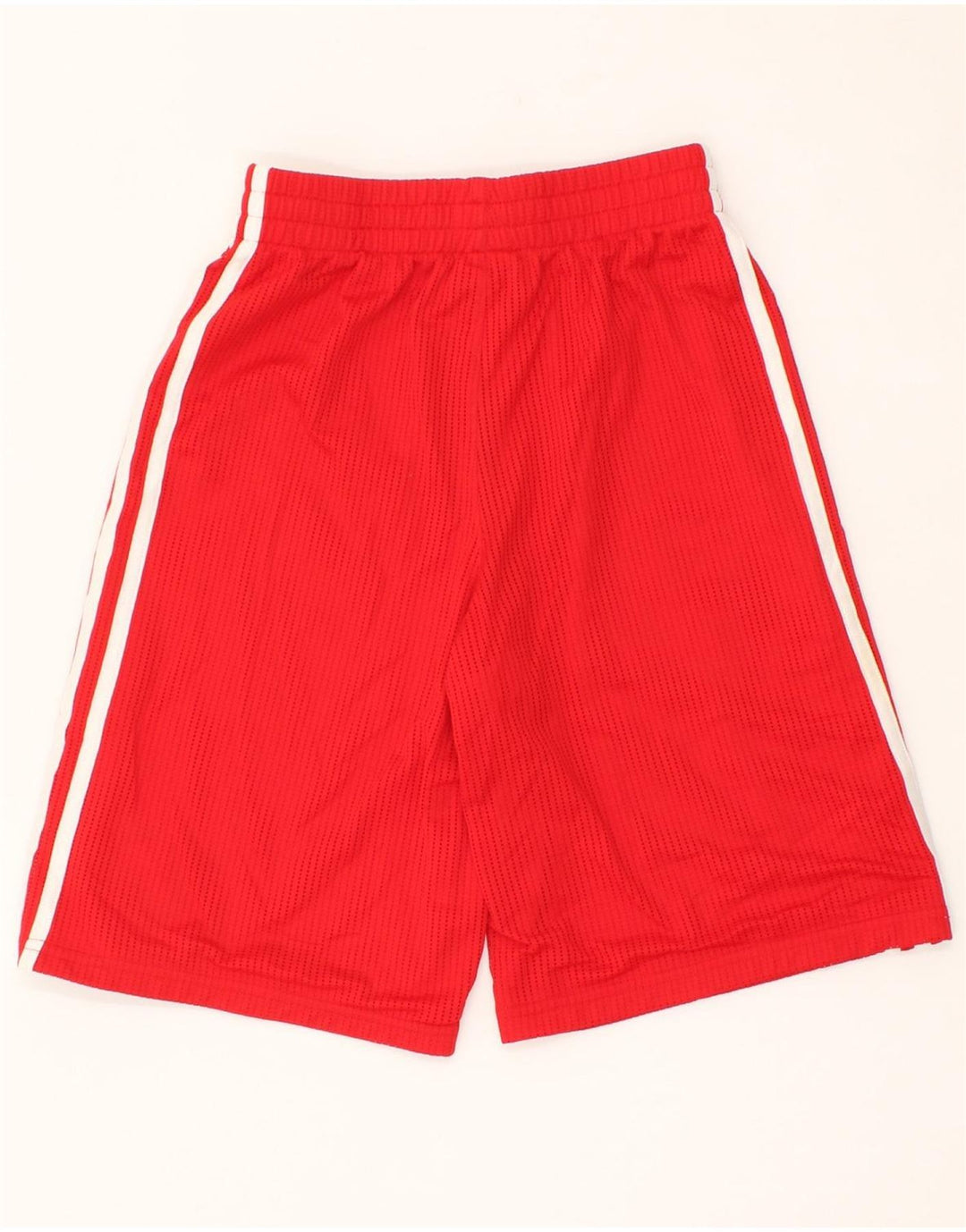 ADIDAS Boys Sport Shorts 10-11 Years Medium Red Polyester Vintage Adidas and Second-Hand Adidas from Messina Hembry 