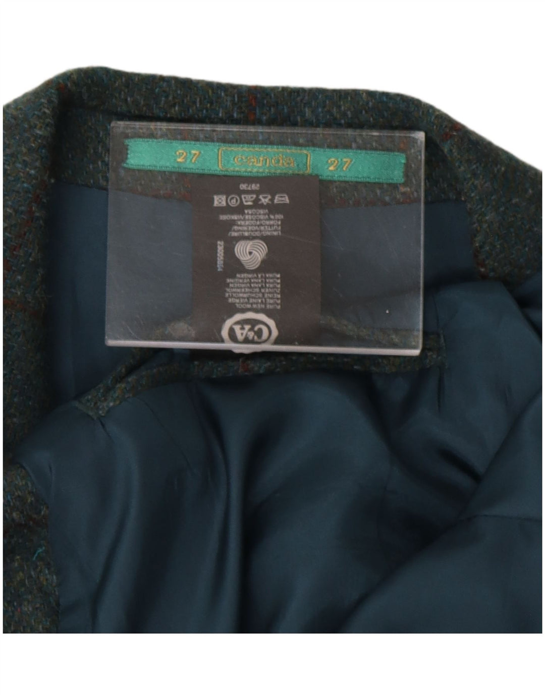 Blazer pentru bărbați Canda cu 2 nasturi, UK 40, lână nouă, în carouri, albastră