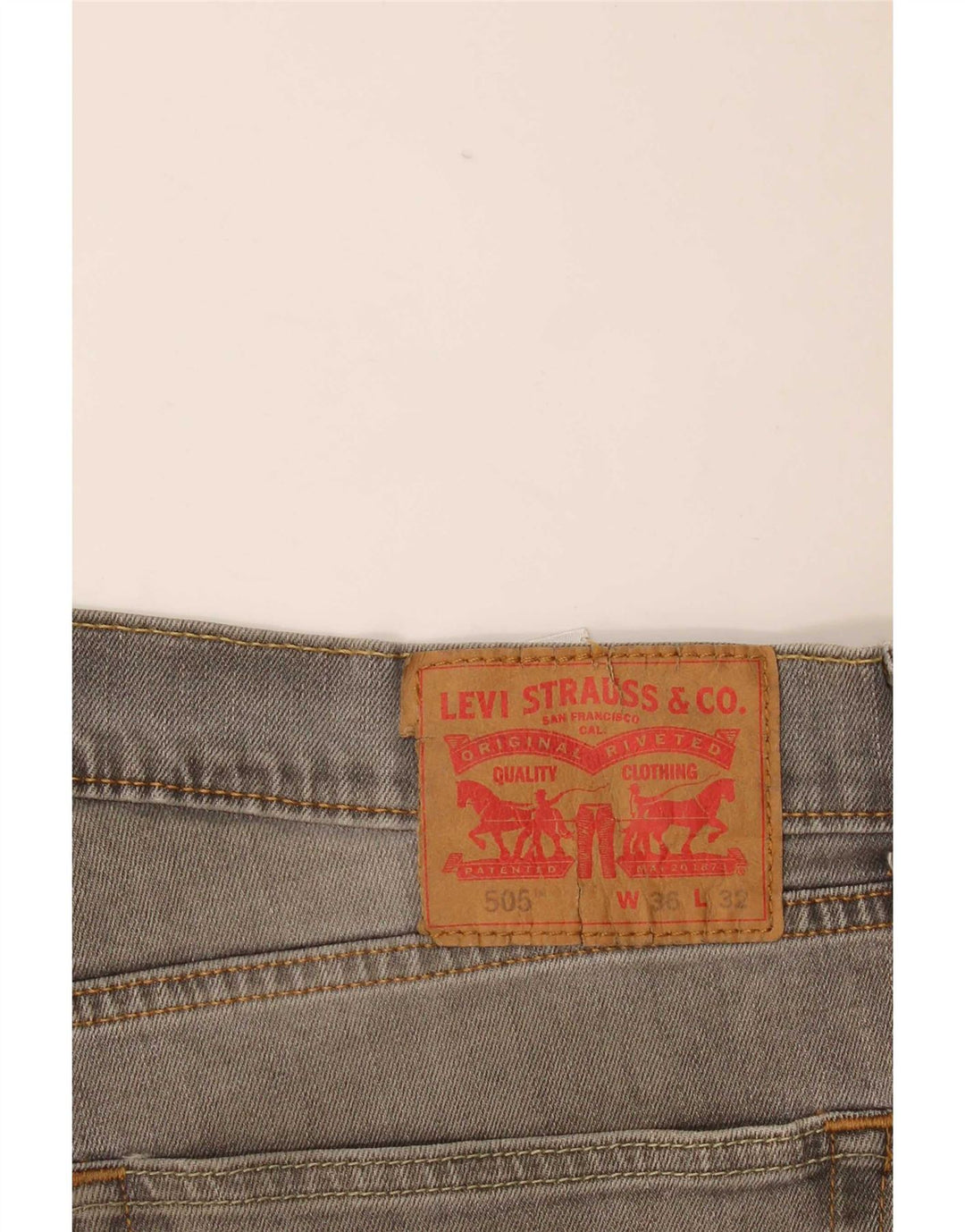 Blugi drepti pentru bărbați Levi's 505 W36 L32 bumbac gri