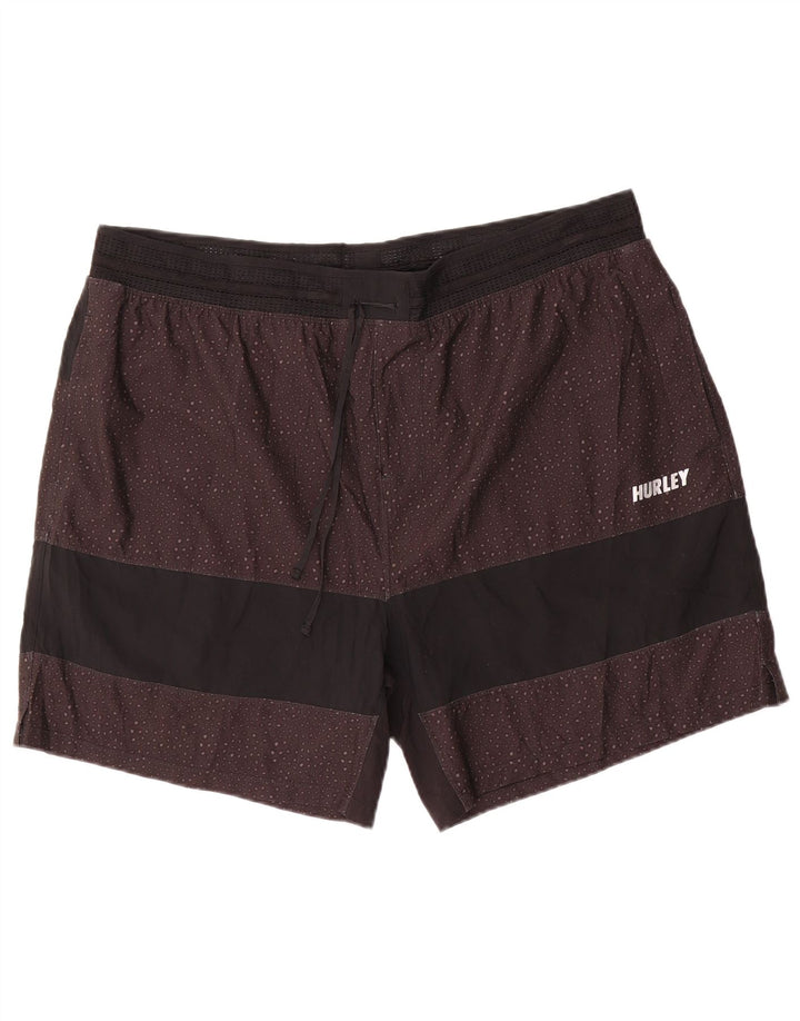 Pantaloni scurți de înot Hurley Phantom pentru bărbați, 2XL, poliester cu pete negre