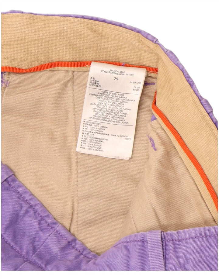 Pantaloni scurți chino pentru bărbați Gap W29, bumbac violet mediu