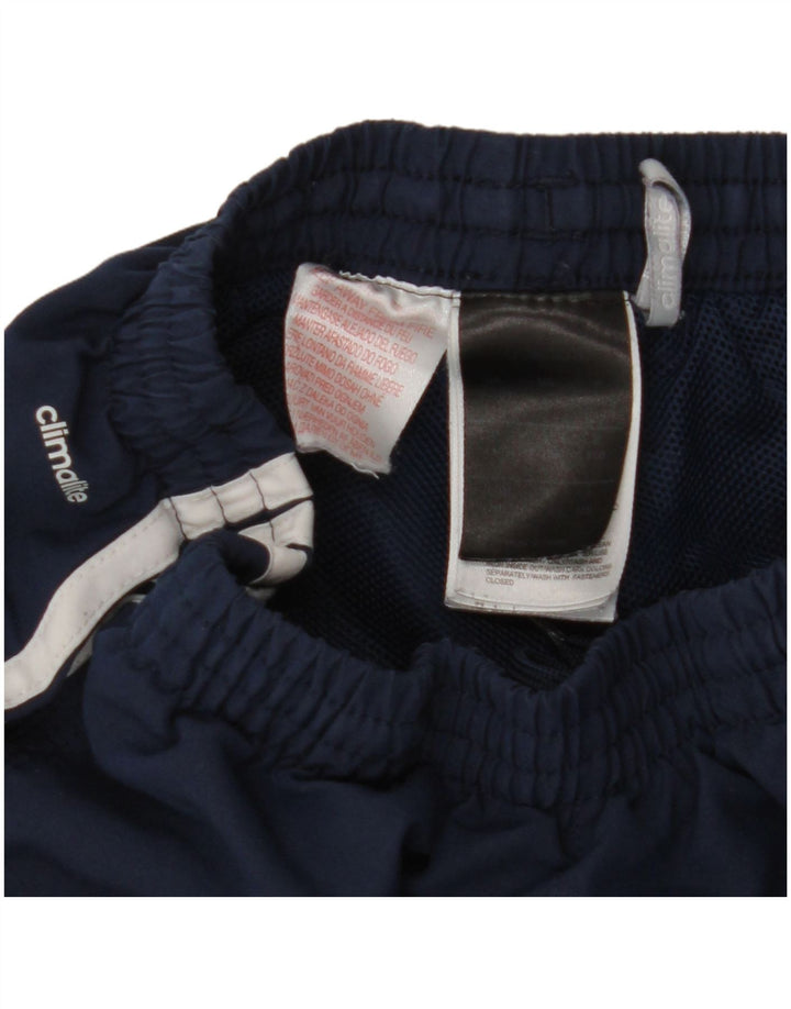 Pantaloni de trening ADIDAS Climalite pentru baieti 9-10 ani poliester bleumarin