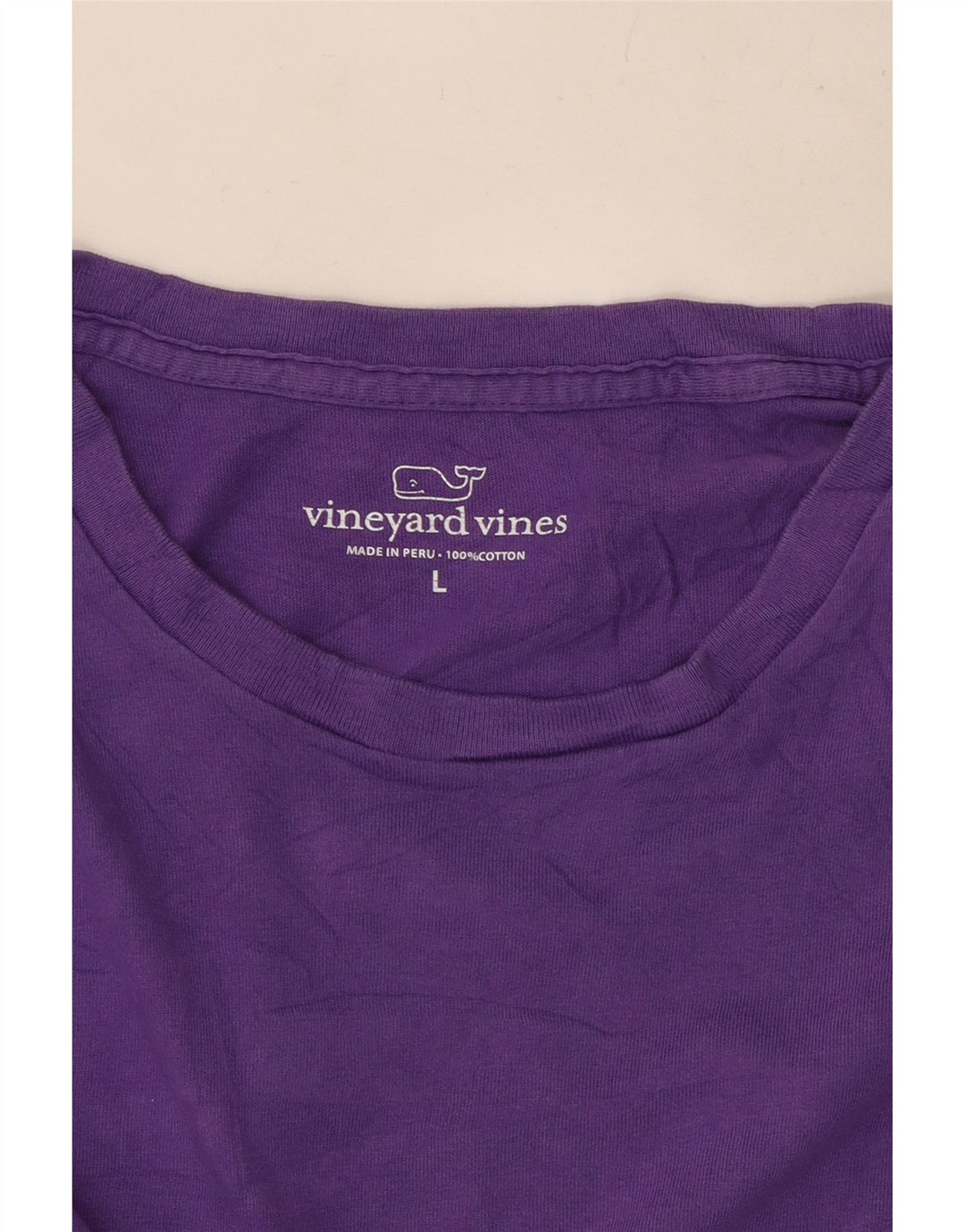 Vineyard Vines Top pentru bărbați cu mânecă lungă, mare, mov, bumbac