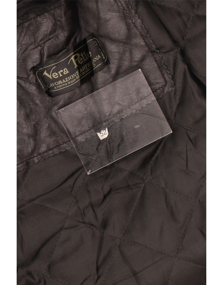 LAVORAZIONE ARTIGIANA Jachetă din piele pentru bărbați IT 52 XL din piele neagră