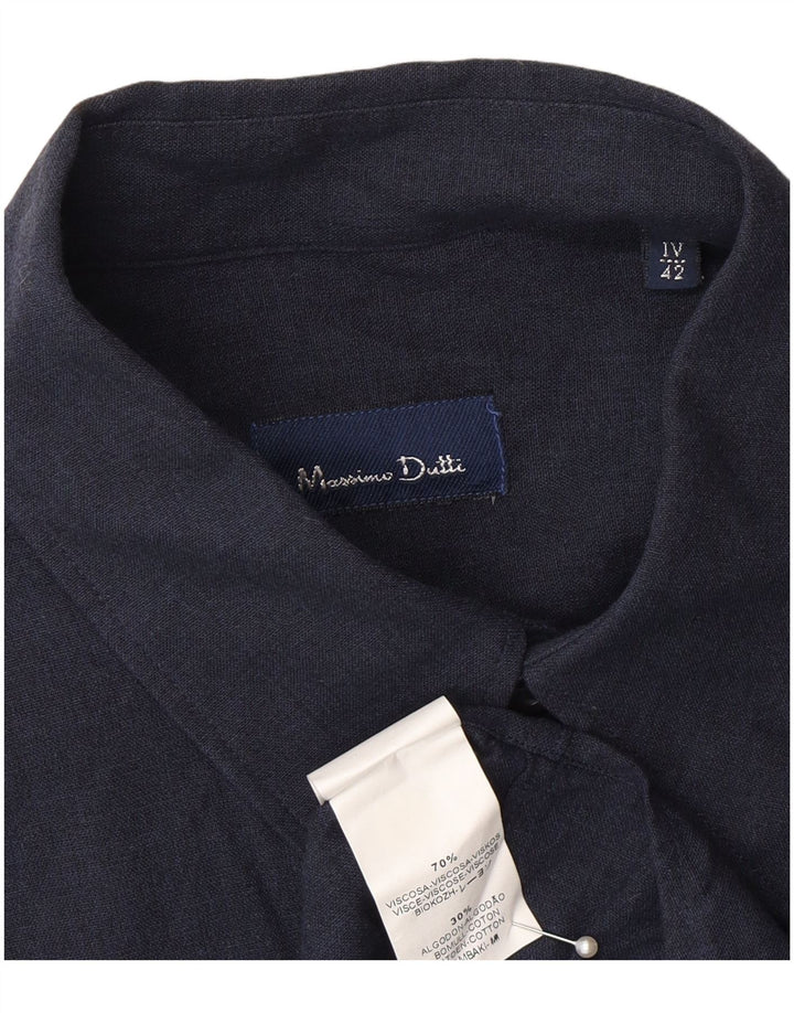 Cămașă Massimo Dutti pentru bărbați Mărimea 42 Viscoză mare bleumarin