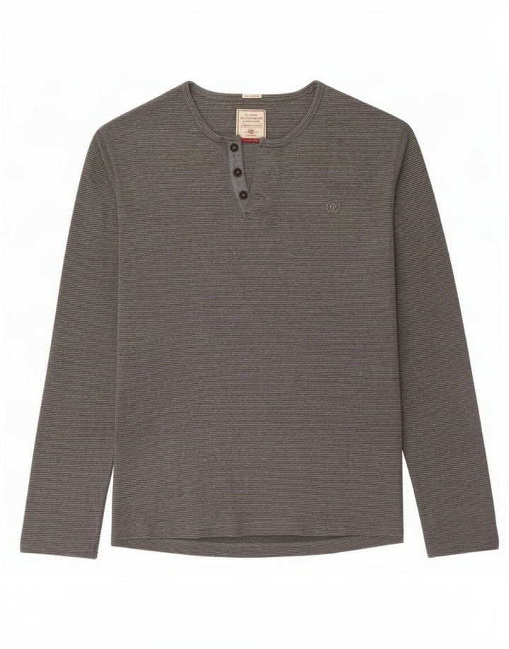 Fat Face pentru bărbați Top cu mânecă lungă 2XL bumbac gri