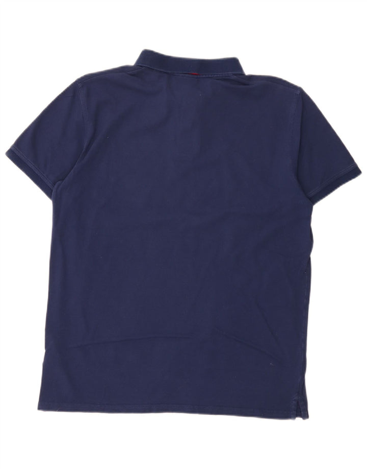 Tricou polo pentru bărbați Gant, bumbac, albastru bleumarin mediu