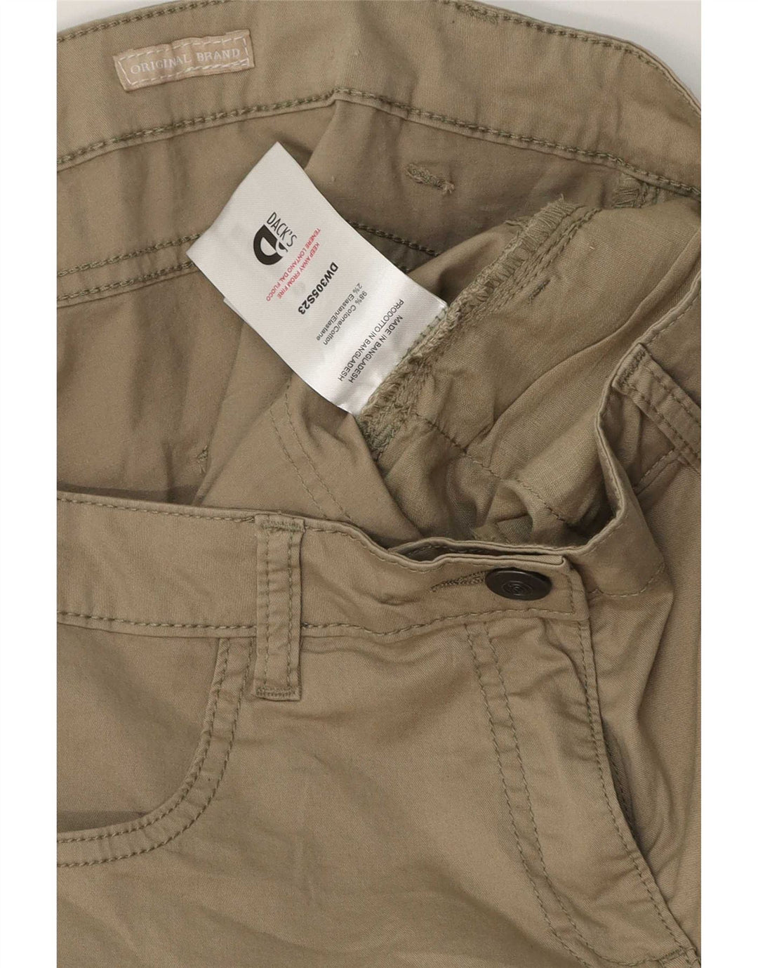 Pantaloni scurți casual Dack's pentru femei IT 44 Medium W32 Kaki Bumbac
