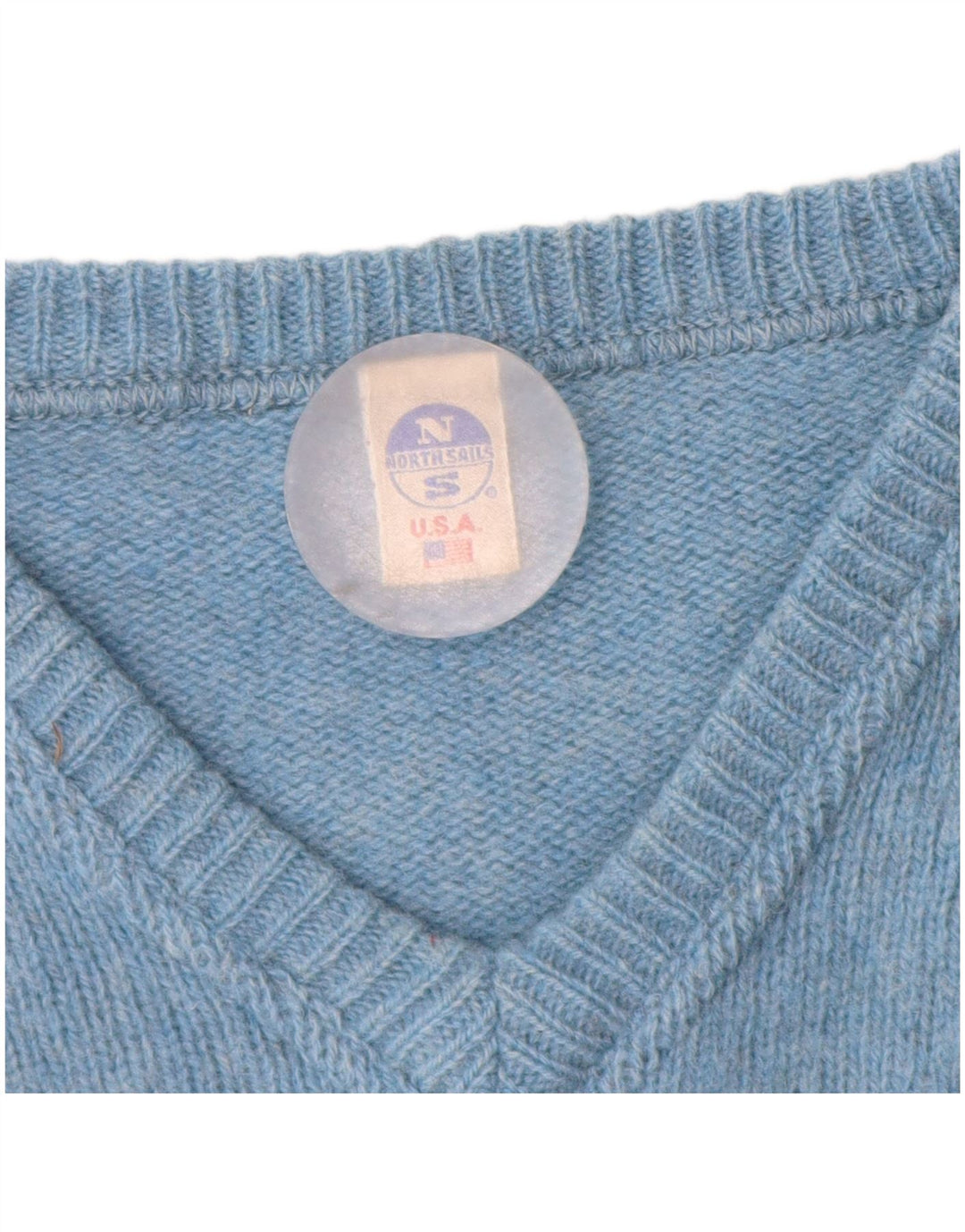 Pulover pentru bărbați North Sails cu decolteu în V, XL, lână albastră