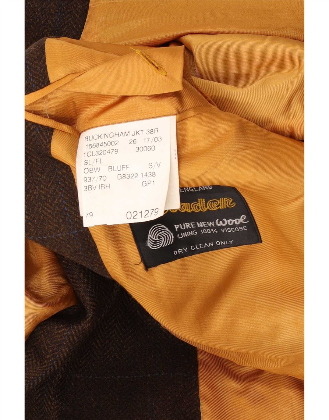 Bladen Blazer pentru bărbați cu 3 nasturi, UK 38 Medium Brown Check New Wool