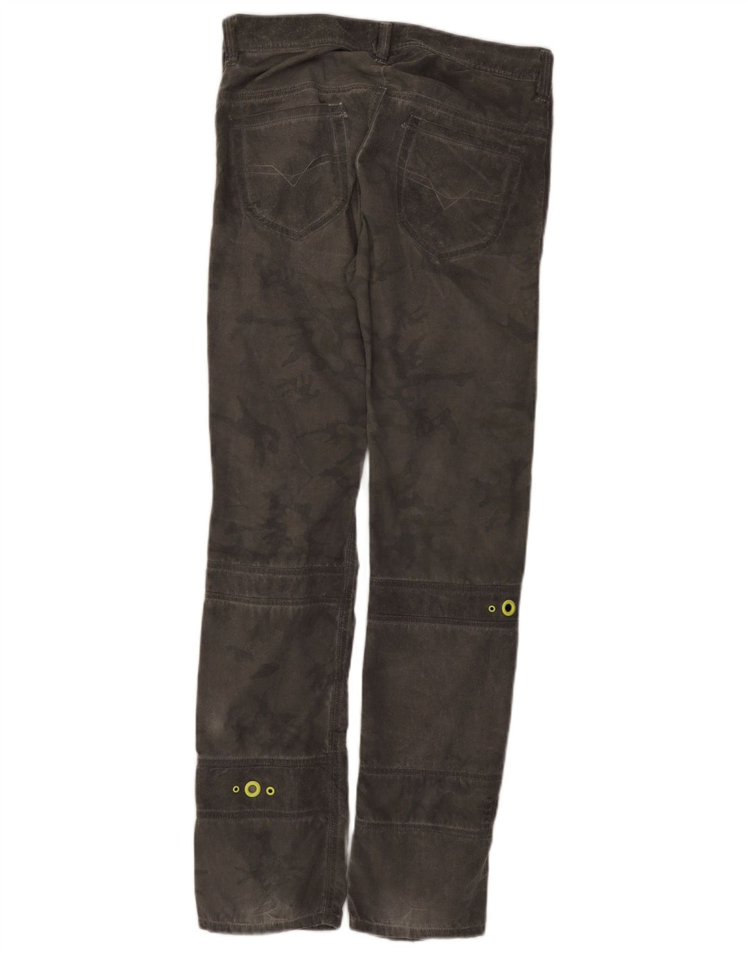 Pantaloni casual slim pentru femei Diesel W28 L31 poliester camuflaj gri