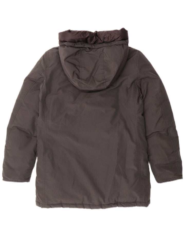 WOOLRICH Palton captusit cu gluga pentru baieti 9-10 ani bumbac negru