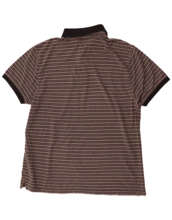 Tricou polo pentru bărbați Levi's XL, bumbac cu dungi maro