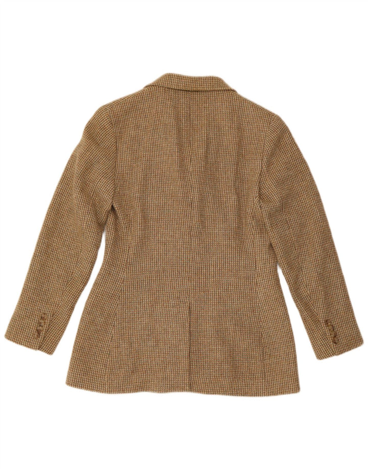 Blazer pentru femei Ralph Lauren, cu 3 nasturi, 10, maro, cu carouri mari