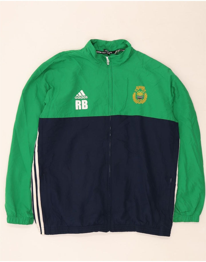 Jachetă de trening ADIDAS Climalite Graphic pentru bărbați XL, verde, colorblock