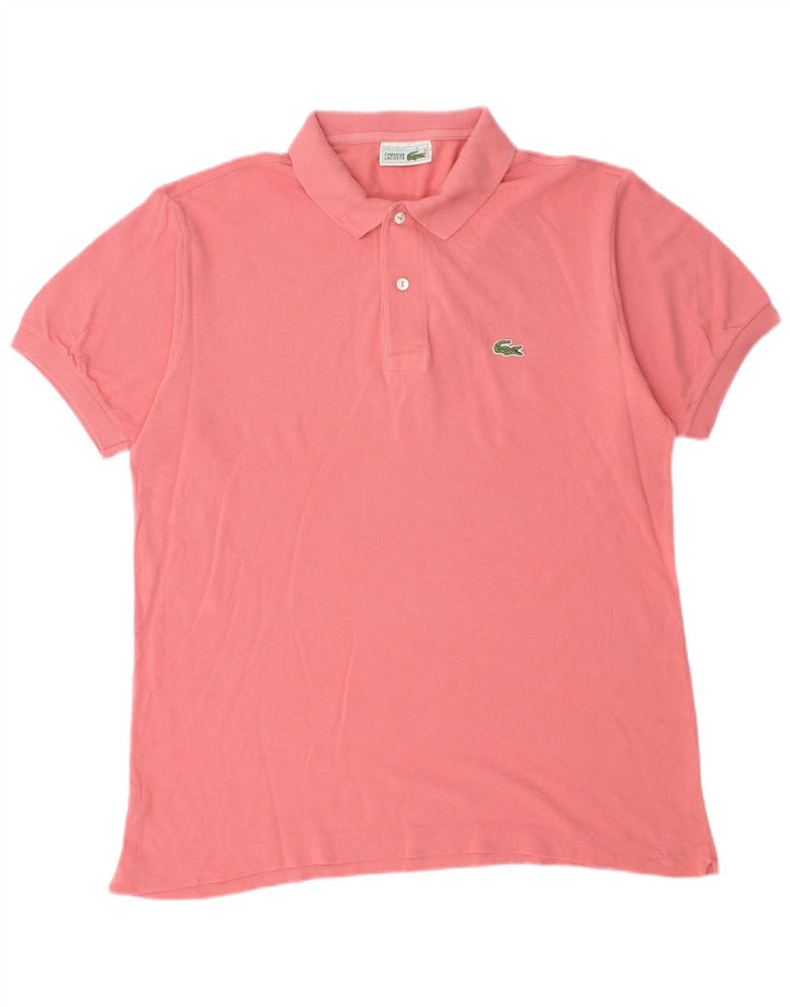 Tricou polo Lacoste pentru bărbați, mărimea 4, bumbac roz mediu
